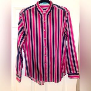ROBERT GRAHAM X Collection Stripes Sport Long Sleeve Shirt Size M